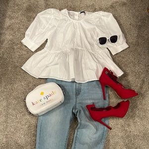 Zara balloon sleeve shirt (shirt only)